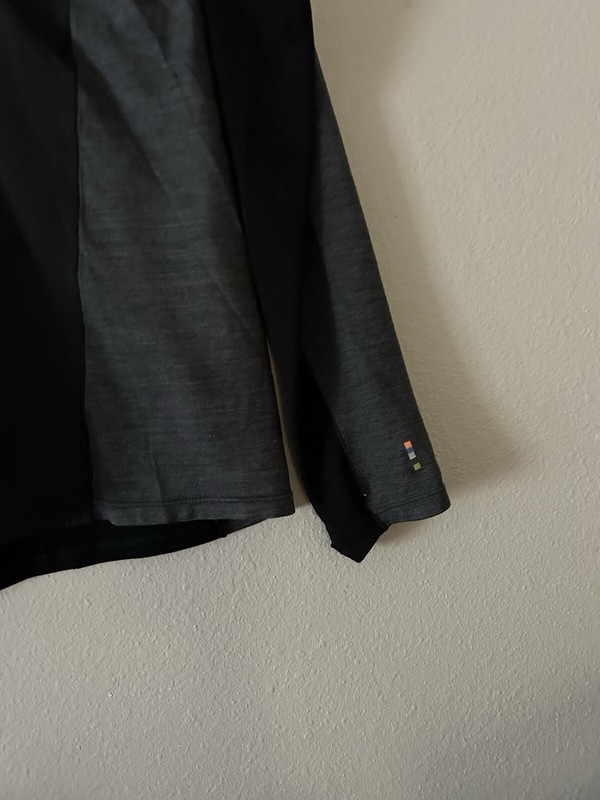 Smartwool Pullover Merino 250 Quarter Zip Sport Black Gray size Men’s Small gallery