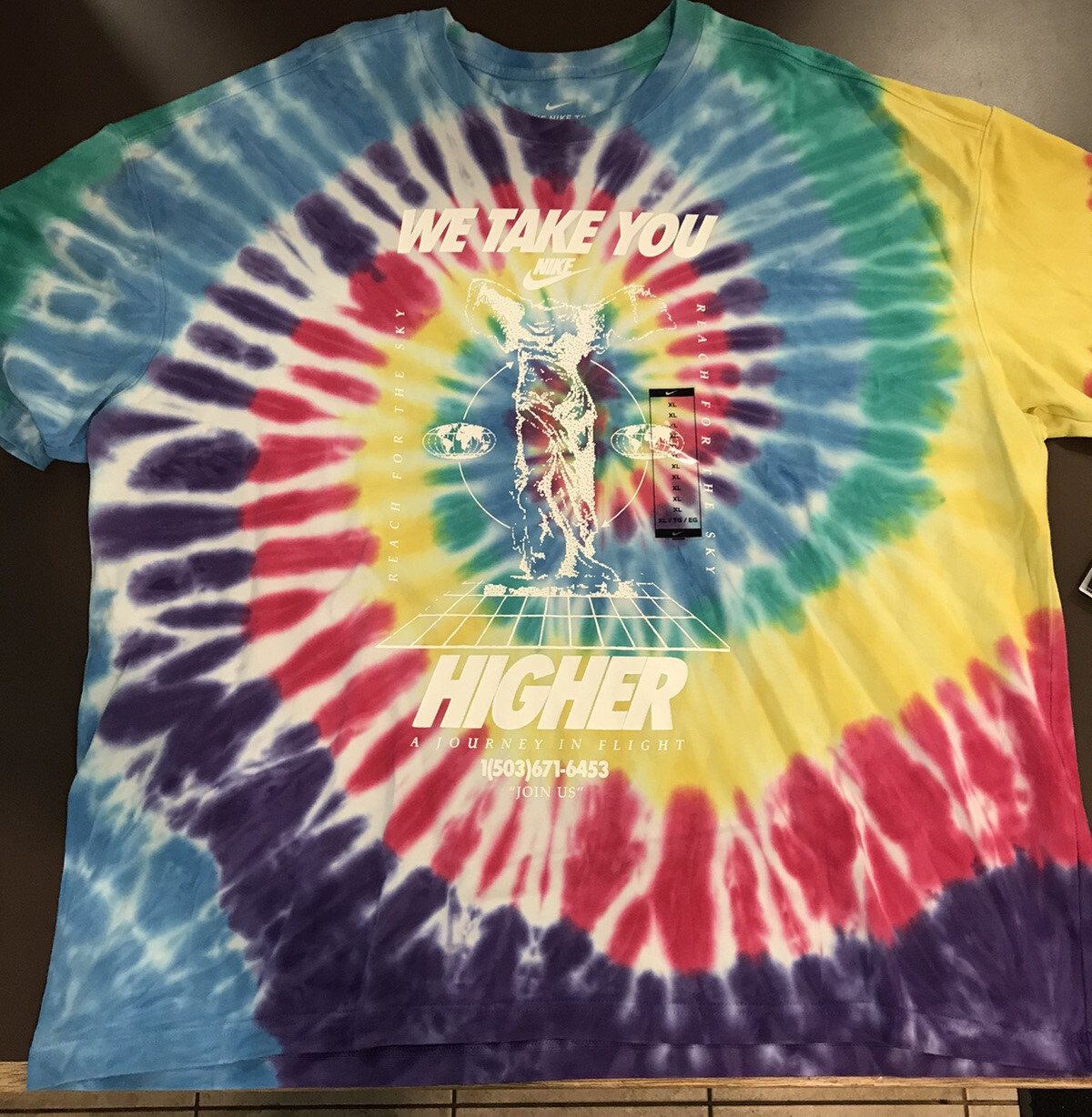 NWT Nike Tie Dye Loose Fit Shirt Sz XL Men's 100% Authentic BQ1031 100 RARE New gallery