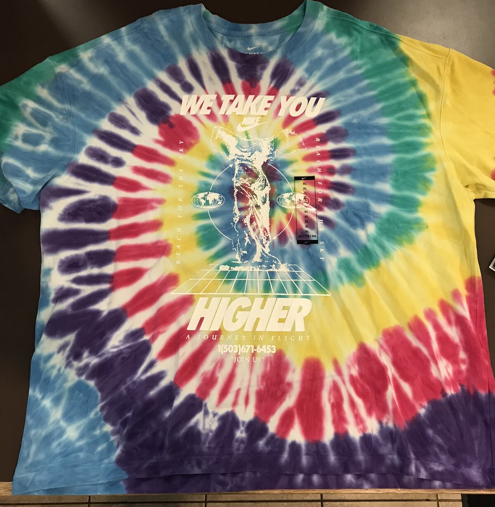 NWT Nike Tie Dye Loose Fit Shirt Sz XL Men's 100% Authentic BQ1031 100 RARE New
