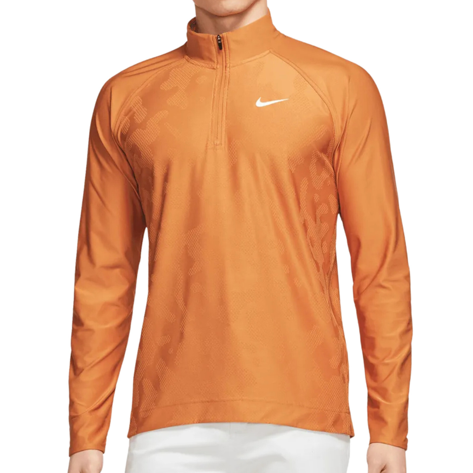 NIKE Golf Dri-FIT Adv Tour Vapor 1/2 Zip Pullover Top sz X-Large Monarch Orange gallery