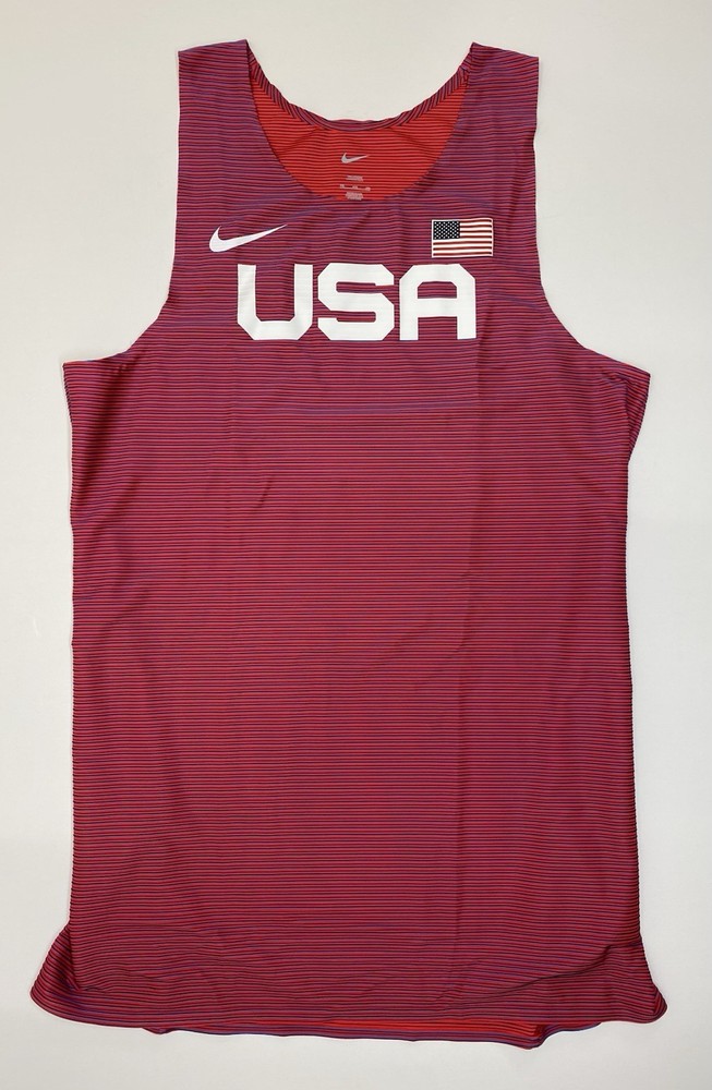 Nike 2023 Team USA Pro Elite Track Red Blue Singlet AO8669-602 Men's Size 4XL