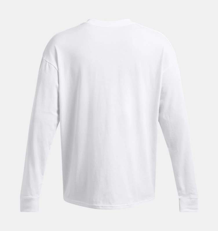 Under Armour Project Rock Cuffed Long Sleeve Shirt Men's 2XL White 1386873 NWT gallery