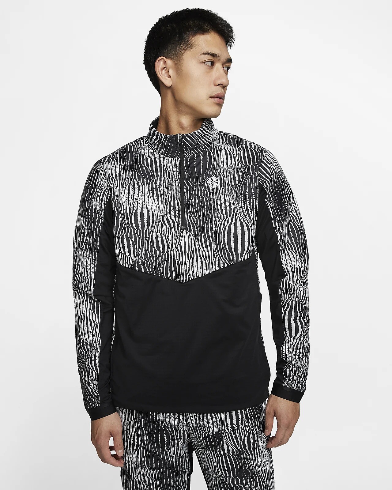 NIKE THERMORE RUNNING HALF-ZIP WOVEN REPEL Jacket Black White Ck0035 010 XL gallery