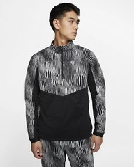 NIKE THERMORE RUNNING HALF-ZIP WOVEN REPEL Jacket Black White Ck0035 010 XL