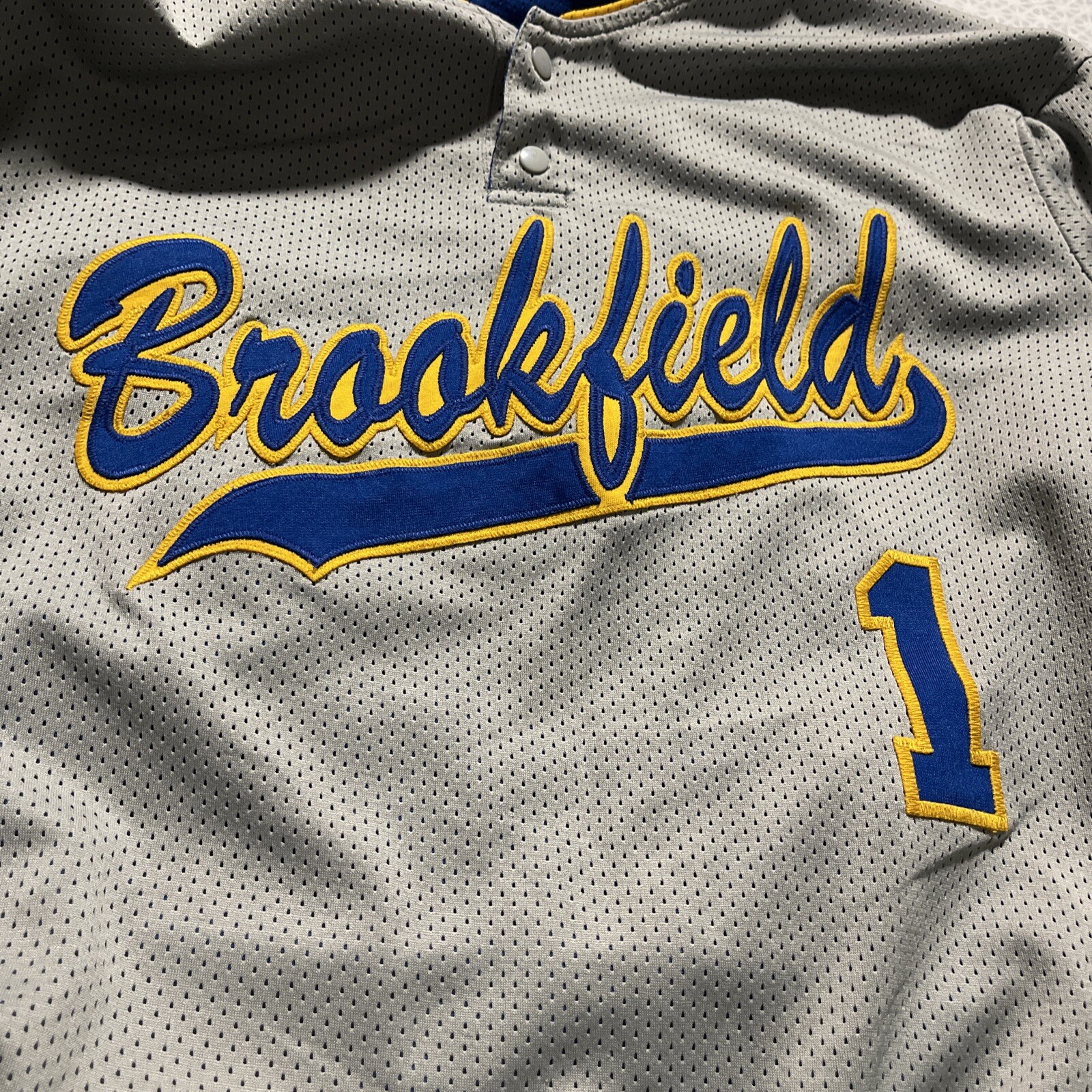 Vintage Men’s Pro Look Reversible Mesh Brookfield Baseball Jersey Meduium gallery