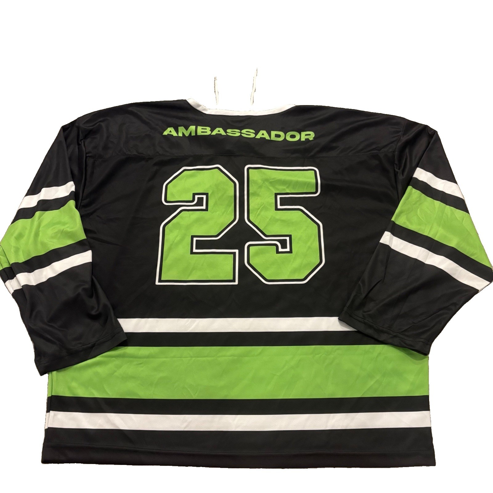 Monster Energy Jersey Men's L Racing Jersey Long Sleeve V-Neck Mesh Black Green gallery