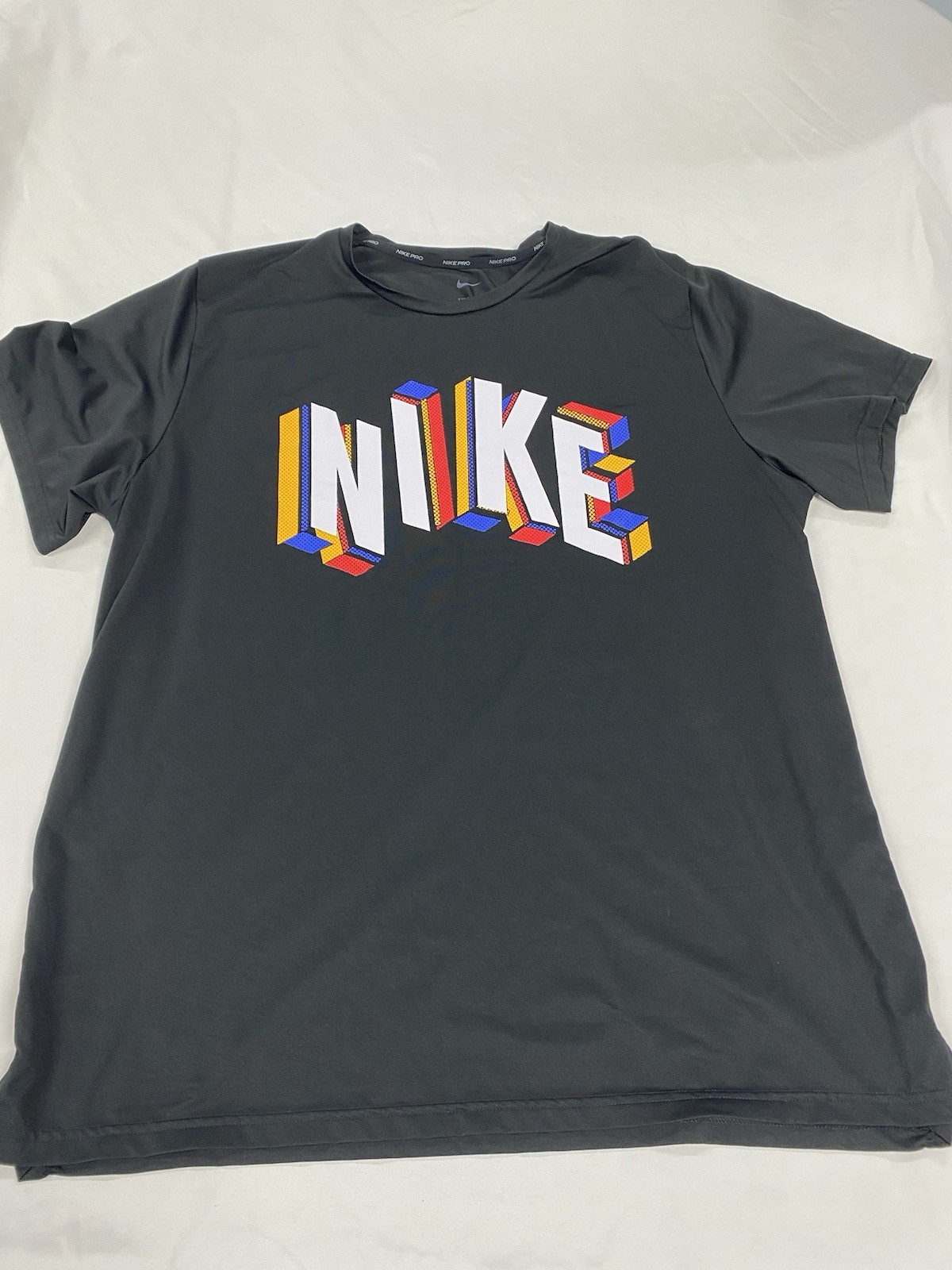 Nike Pro Dri-Fit Men's Hyper Dry Graphic Training Top Block Lettering Graphic Xl gallery