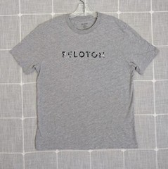 Peloton Logo Tee Shirt Mens Medium Gray Casual Classic Basic Workout