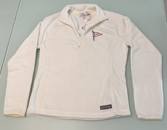 Vineyard Vines Quarter Zip Fleece Pullover Men White Gondola Marshmallow M