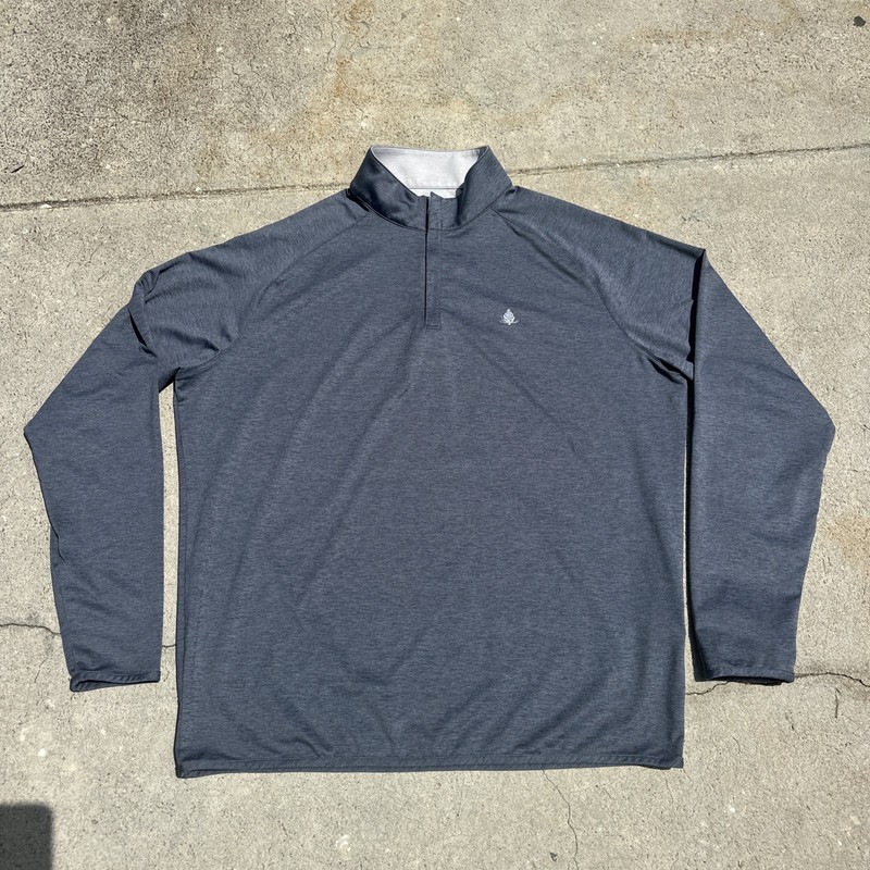 Peter Millar Crown Crafted Stealth Performance 1/4 Zip Men's XL Blue Golf Casual gallery