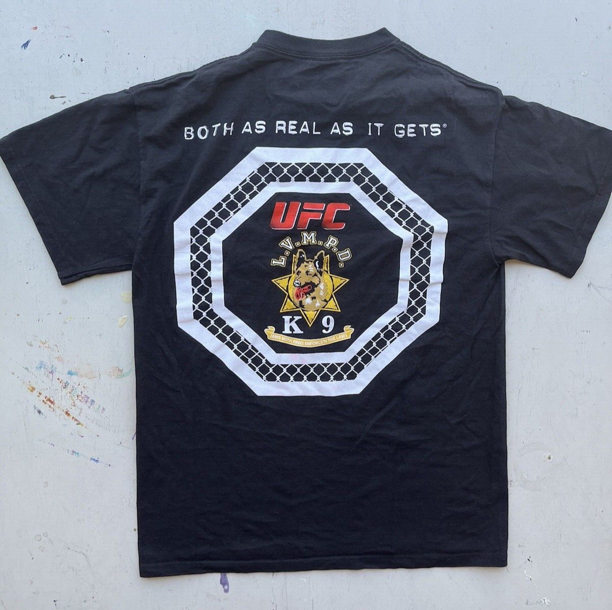 Men's UFC T-Shirt Black Canine Las Vegas M MMA Fighting Dogs Dana White Boxing gallery