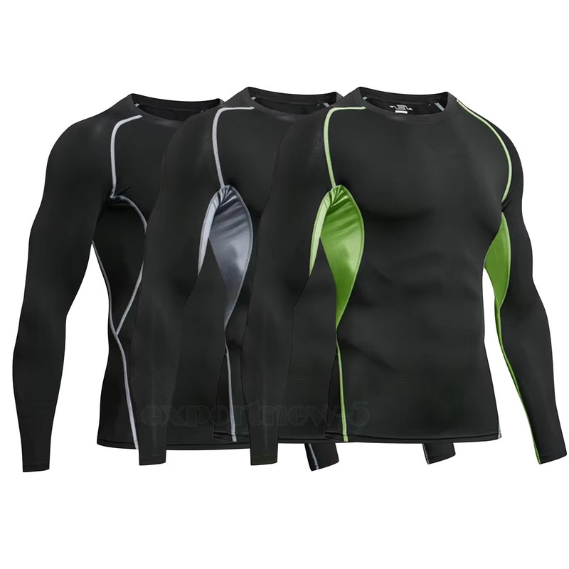 Men's Long Sleeve Compression Shirt UPF 50+ UV Sun Protection Athletic T-Shirts gallery