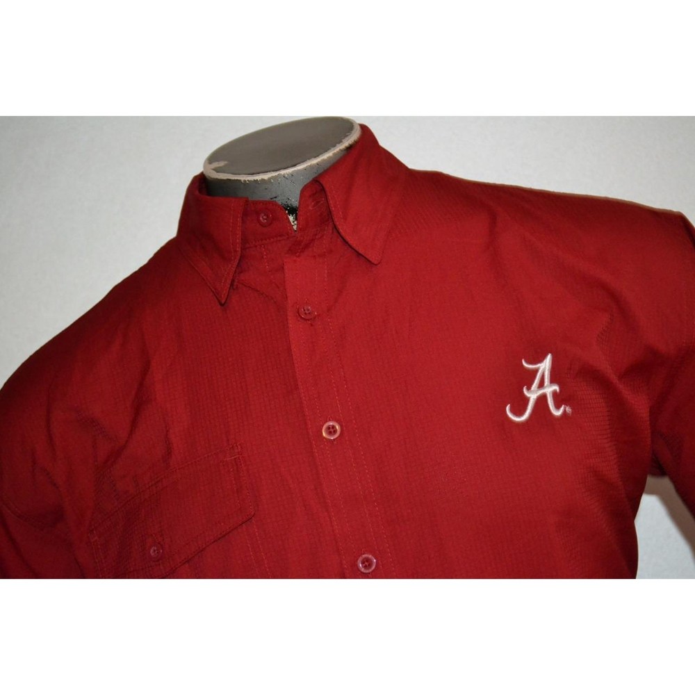 37531 Drake Waterfowl Shirt Alabama Crimson Tide Maroon Size Small Mens