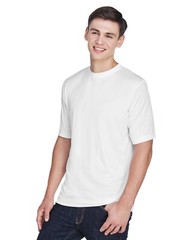 Team 365 TT11 Large White Mens Zone Performance T-Shirt Polyester Activewear