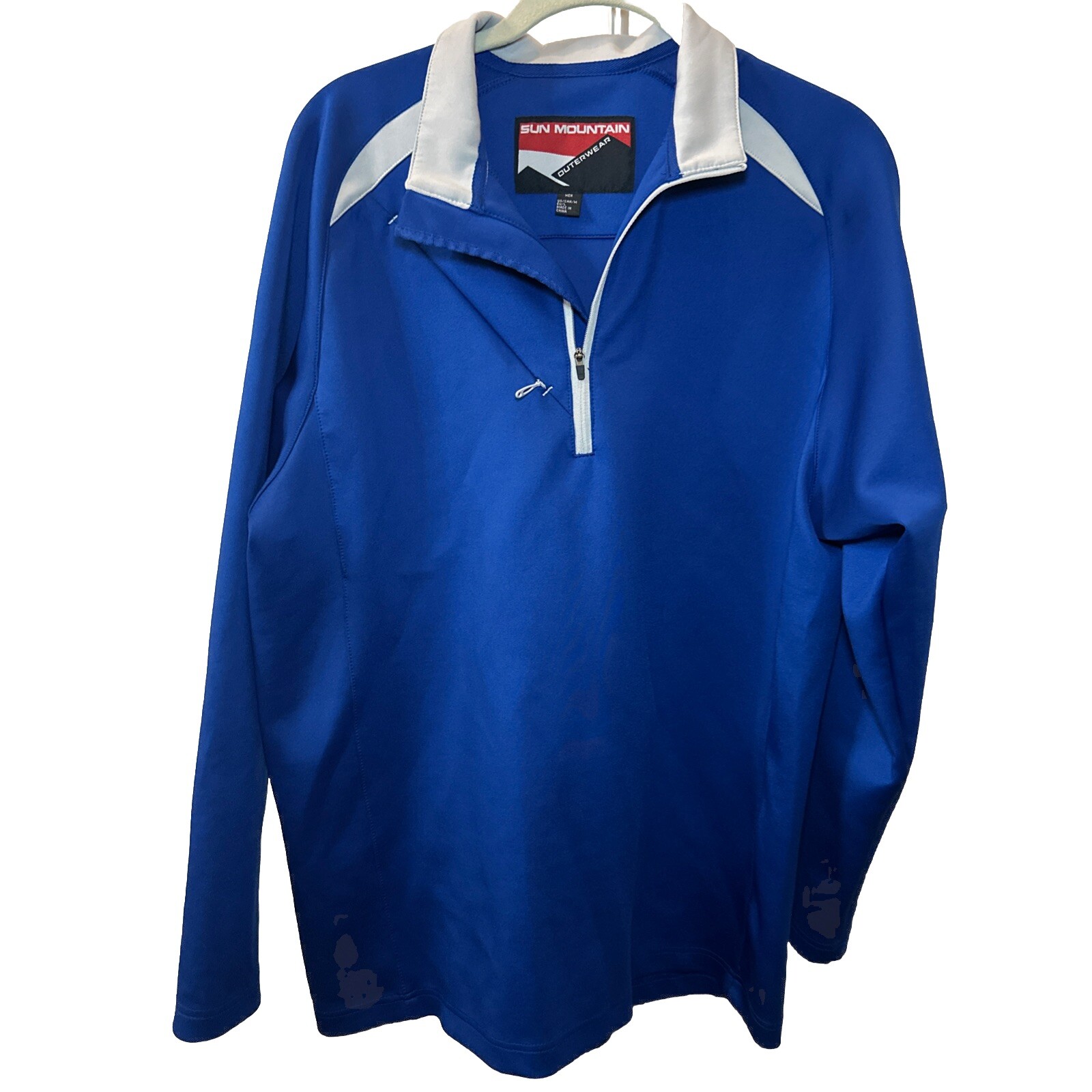 Sun Mountain Blue Track Suit Jacket Mens Medium Pullover Golf Outerwear gallery
