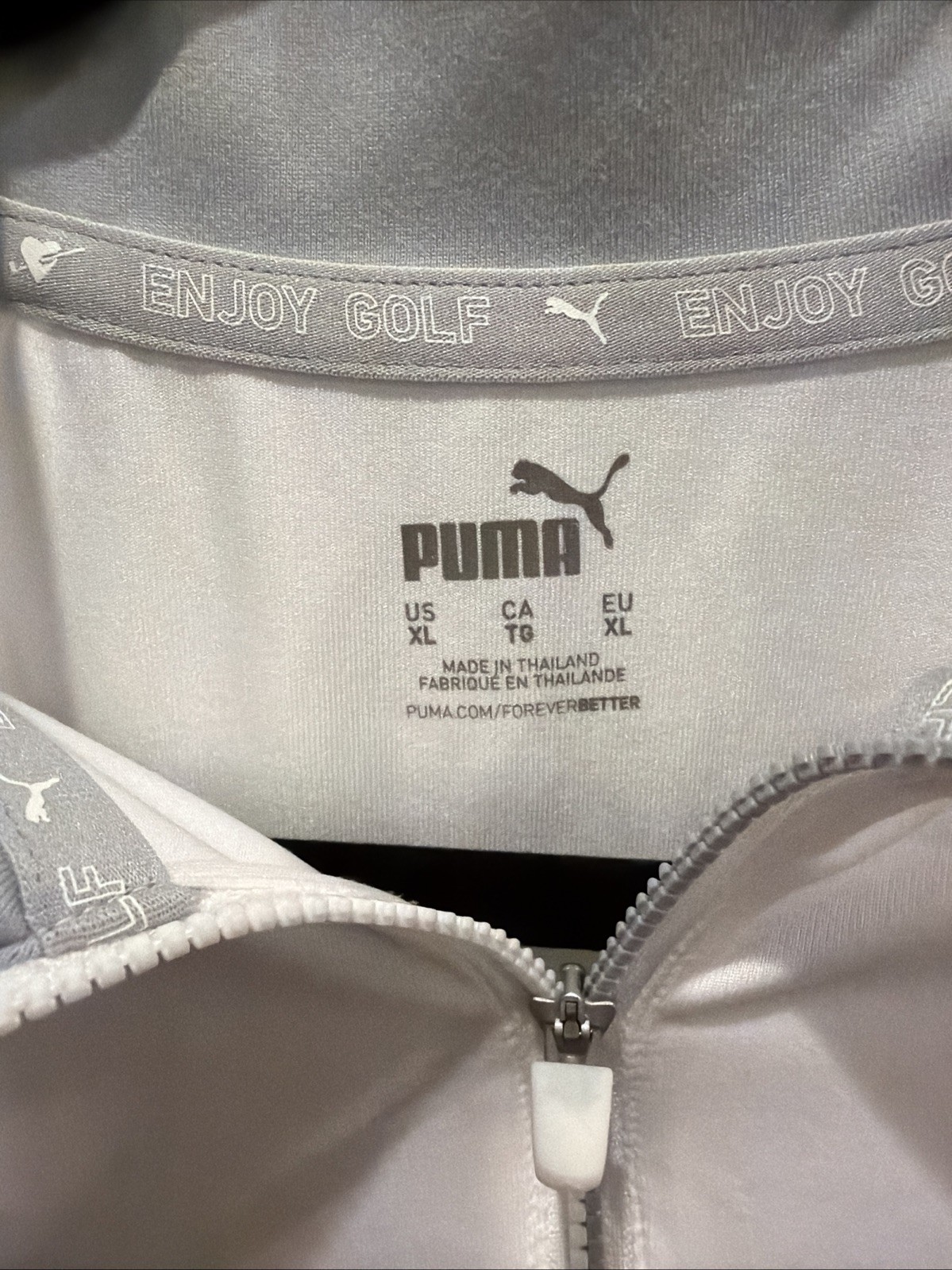 PUMA Women’s XL 1/4 Zip Wind Jacket White Large - Golf/ Running gallery