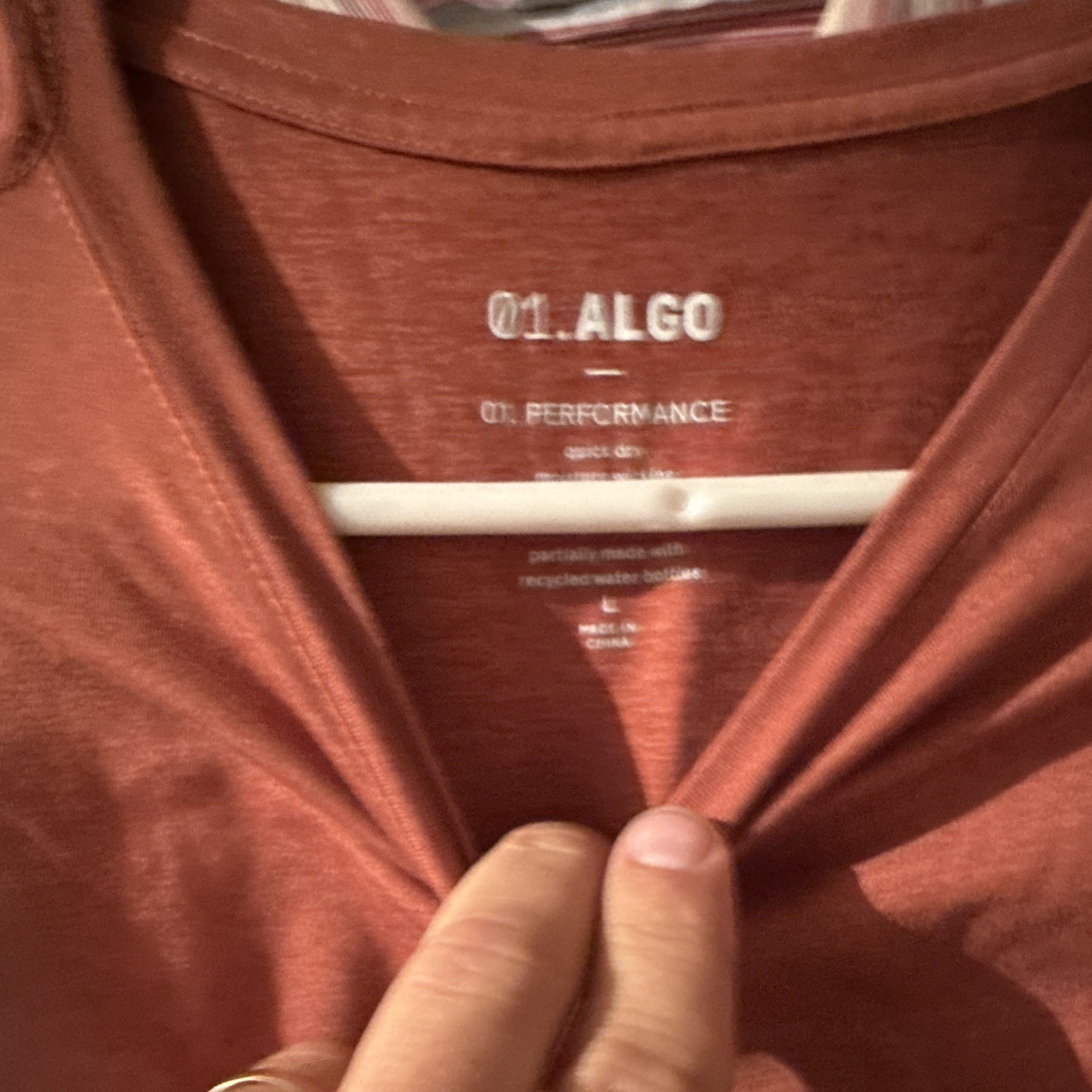 01.ALGO 01.PERFORMANCE Men's Lightweight Crew Neck T-Shirt L Solid Orange gallery