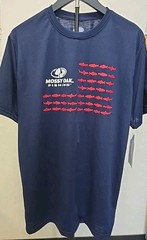 MOSSY OAK FISHING Men’s Logo T-Shirt Size M Blue/Red/White RN 167662 NWT