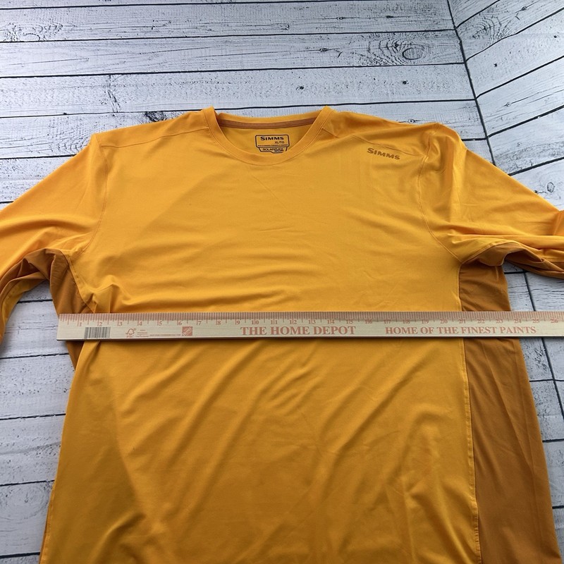 SIMMS Solarflex Long Sleeve Athletic Fishing Outdoor Shirt Men's XL Yellow Gold gallery