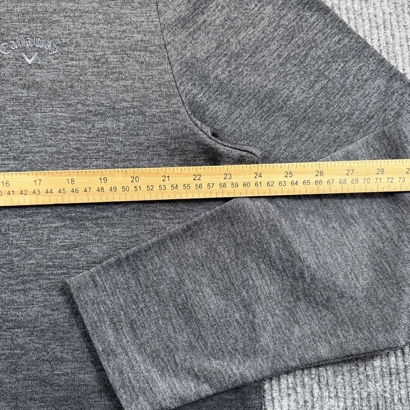 Callaway Pullover Mens XL Gray Snap Mock Neck Long Sleeve Performance Golf Shirt gallery
