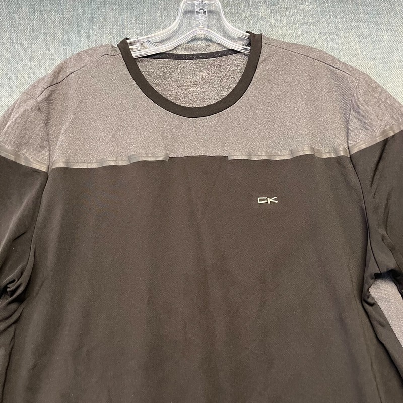 Calvin Klein Performance Men's T-Shirt Size M Gray Black Cool-Tech Athletic Gym gallery