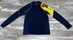 Kobe Bryant Blue Yellow Mamba Athletic Shirt Mens Size M Nike Team Long Sleeve