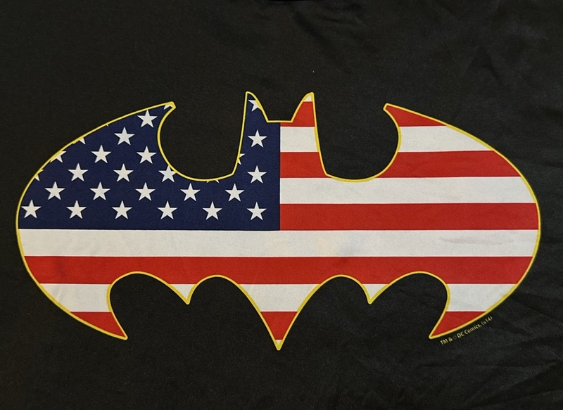Under Armour Batman American Flag Mens 2XL Compression T Shirt Alter Ego DC 2014 gallery