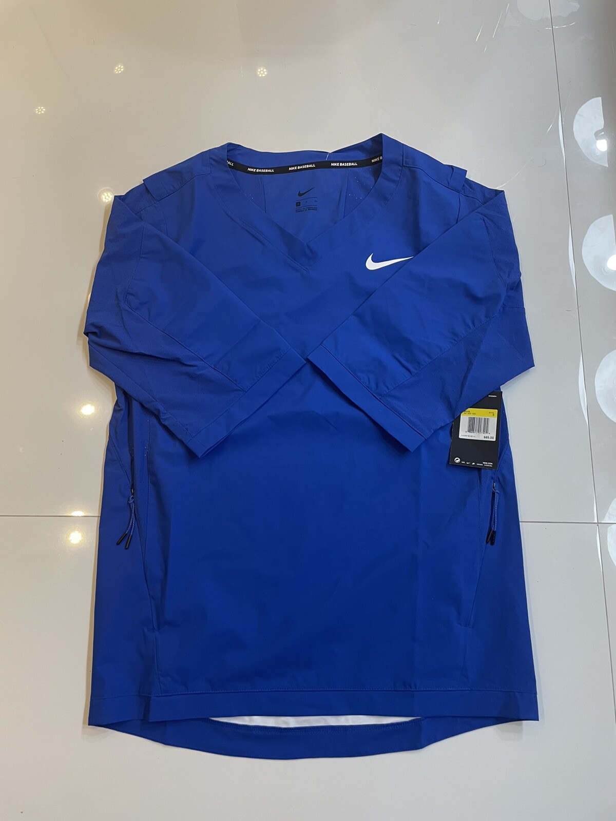 Nike Men’s Size Small Baseball Short Sleeve Blue Jacket 897383-493 gallery