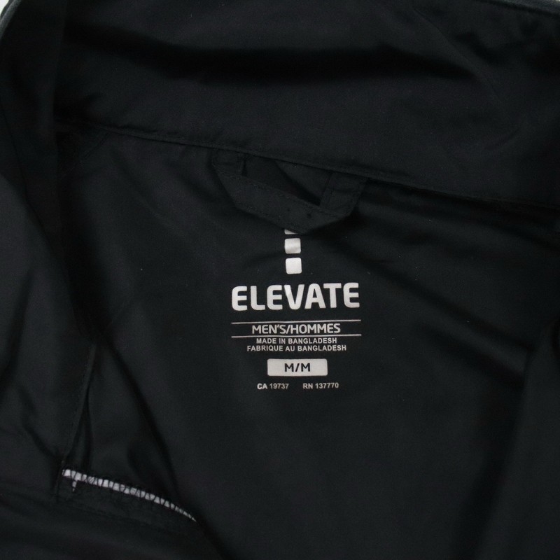 New Elevate Sport Mens Medium 1/2 Zip Windshirt Black Logo Windbreaker Jacket gallery