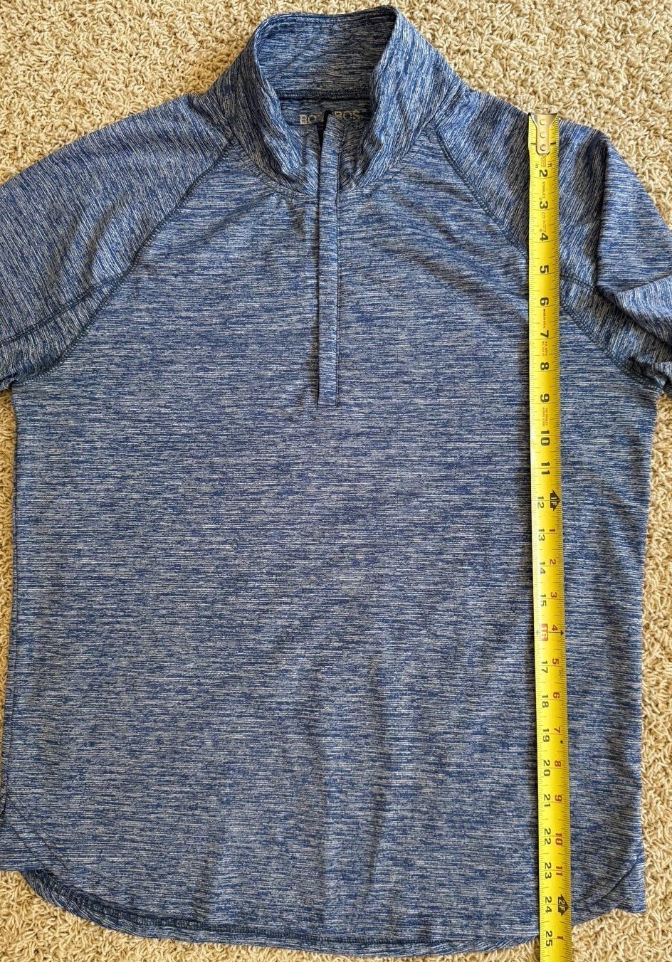 Men’s Bonobos Blue Slim Fit Athletic Quarter Zip Size M gallery