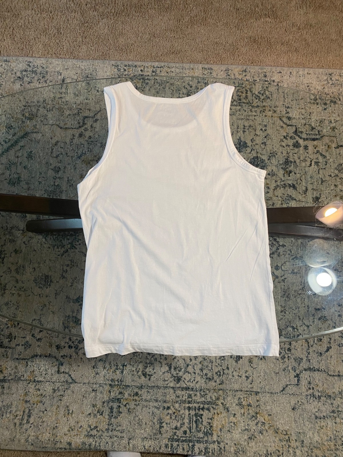 Nike Classic Logo Tank Top Mens Small S White Black Swoosh Sleeveless Gym Shirt gallery