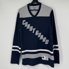 Champion Coast Guard Academy 76 Navy Blue Long Sleeve Jersey Shirt Mens Small