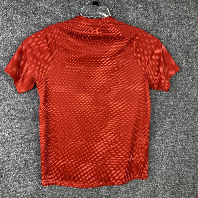 Under Armour The Tech Tee Men Small Red Subtle Geometric Pattern gallery