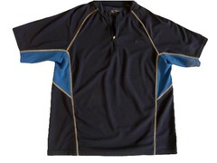 MEN’S CHAMPION ATHLETIC SHIRT SIZE L Two Toned Blue Short Sleeves 46” Chest