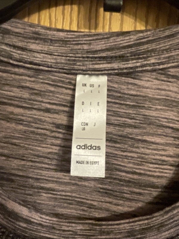 Men's Adidas Tech Tee Space Dye Mauve Short Sleeves Size Large gallery