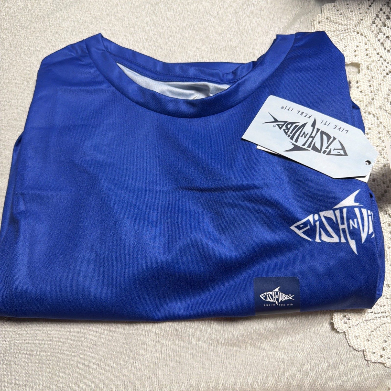 Fish-n-Vibes Mens Long Sleeve Fishing Shirt 3XL UV Protection Graphic Tee gallery
