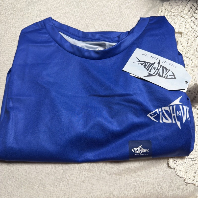 Fish-n-Vibes Mens Long Sleeve Fishing Shirt 3XL UV Protection Graphic Tee gallery
