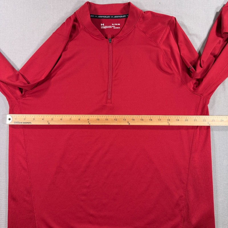 Under Armour MK 1 Quarter Zip Pullover Mens XL Red Lightweight Golf 1306430 gallery