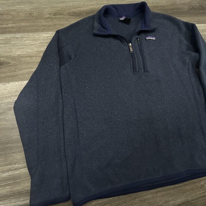 Patagonia Better Sweater 1/4 Zip Jacket Mens Medium Blue Pullover Fleece 25522 gallery
