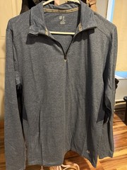 GapFit Cool Dry Men’s S Blue 1/4 Zip Mock Neck Long Sleeve Polyester Pullover