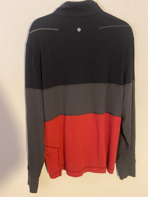 Lululemon Mens Athletic Gray Pants Classic 32x31 Plus 1/4 Zip Pullover Shirt L gallery