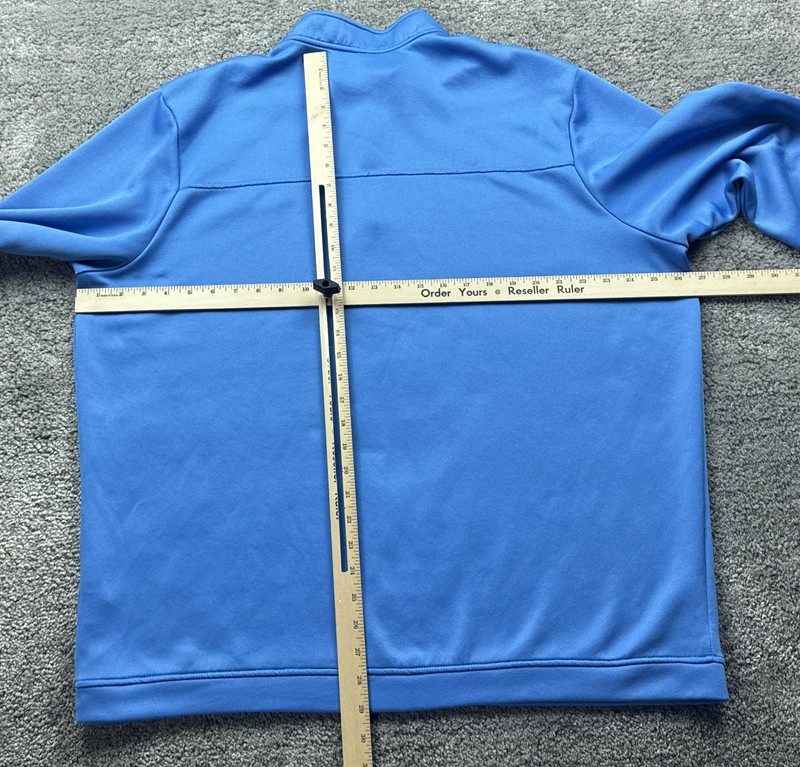 Adidas Golf Pullover Mens 2XL Blue 1/4 Zip Long Sleeve Mock Neck Equipment Top gallery