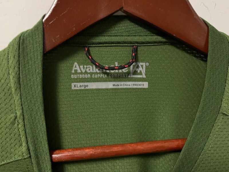 Avalanche Outdoor Performance Hiking Long Sleeve Shirt Men’s Size XL Green gallery