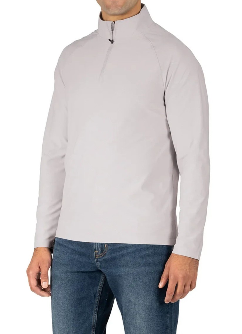 Gerry Men’s Long Sleeve 1/4 Zip Active Quarter Zip Pullover | Tan | Medium(NWOT) gallery