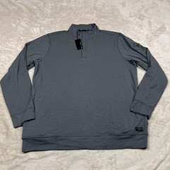 NEW Travis Mathew Newport 1/4 Zip Mens Large Grey Texas Golf Embroidered Pockets