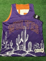 NWT Darc Sport Wolves Arizona PHX Basketball Jersey Men’s L REVERSIBLE AOP