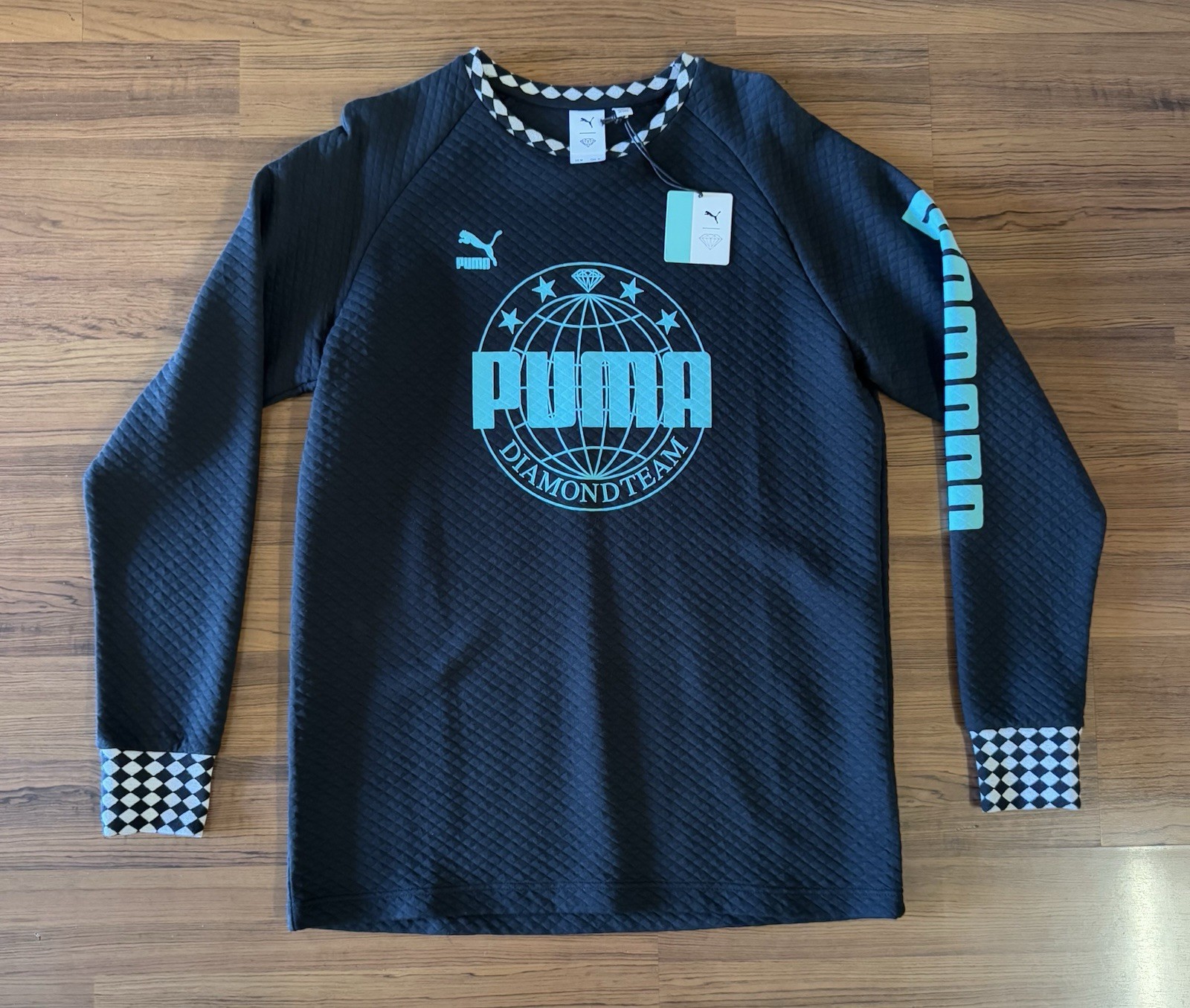 Puma x Diamond Supply Co. Long Sleeve Shirt Jersey Mens Sz Medium Black White gallery