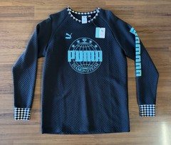 Puma x Diamond Supply Co. Long Sleeve Shirt Jersey Mens Sz Medium Black White