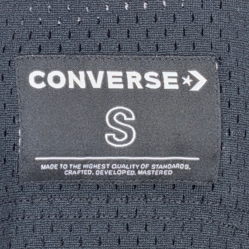 CONVERSE OVERSIZED EMBROIDERED PATCH HOCKEY JERSEY – WHITE/YELLOW/BLACK – SIZE S gallery