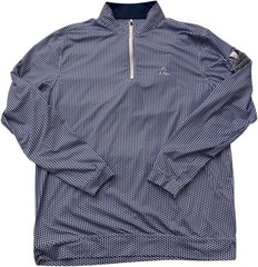 Rhoback 1/4 Zip Golf Pullover Dont Mess Texas Print Mens Large *Company Logo*